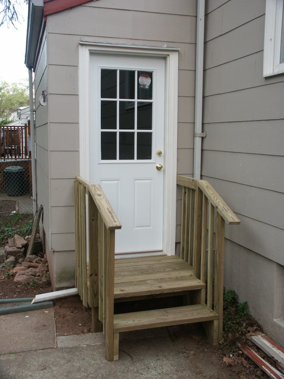 After: the finished interior with clean trim and carpentry